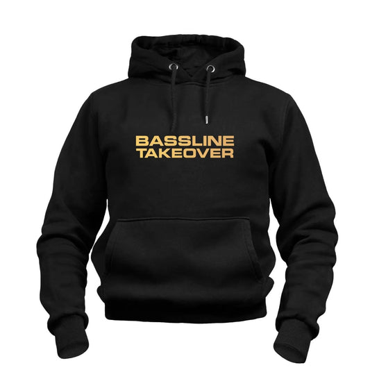 BASSLINE TAKEOVER HOODIE BLACK (GOLD LOGO)