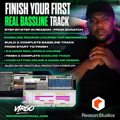 Finish Your First Real Bassline Track: Reason Course for Beginners